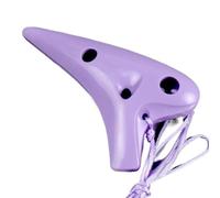Ocarina Iniciantes 12 Holes Plastic Resin SC Ocarina Flute Good Sound Music Instrument Purple/red/green/orange(Blue)