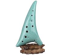 Ocarina Iniciantes Ocarina Instrument Hole Dark Brown Music Instruments Smooth Appearance Easy To Learn Alto C Key 12 Holes(Ice green)