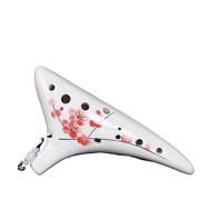 Ocarina Instrument , 12 Hole Alto C Key Ocarina Instrument Flute for Beginners Students Adults Pottery Multicolor(5)