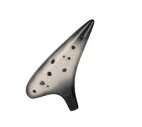 ocarina instrument 12 Hole Alto C Mediant Tones Ceramic Ocarina Crackle Gradient Black Professional Chinese Instrument