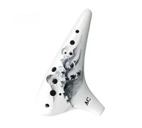 ocarina instrument 12 Hole Alto C Tone Ocarina Relief Sculpture Ceramics Ocarinas Professional Musical Instruments Beginner Accessory (Color : 6)