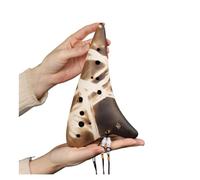 Ocarina Instrument , 12 Hole Alto F Ocarina Dolomite Plain Fired 23x12x6.8cm