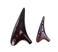 Ocarina Instrument ， 12 Hole Mid Tone High Pitch Xun Ocarina Flute For Beginners And Professionals Multicolor(Ac+sc 7)