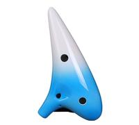 ocarina instrument 12-hole Ocarina In AF Key Made Of Ceramic With Accurate Tone And Teaching For Beginners To Play In F Key (Color : Blue)