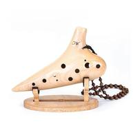 ocarina instrument 12 Hole Ocarina Porcelain Advanced Ceramics Ocarina Professional Crossbar Flute Musical Insrument (Color : 4AC)