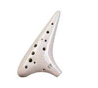Ocarina Instrument 12-hole Ocarina SF Tuned Ocarina Made By Heart For Beginners Teaching National Musical Instrument(White)