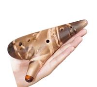 ocarina instrument 12 Holes Professional Ocarina Alto C Handmade Smoked Ceramic Ocarinas Flute Beginner Music Practice Gifts (Color : 3)