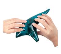 ocarina instrument 12 Tones Alto C Ceramic Ocarina Musical Instrument Neck String Neck Cord Carry Bag With Box (Color : Green)