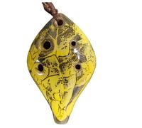 ocarina instrument 1pc Chinese Style Ocarina Six-hole Handmade Ocarina Instrument Pleasant Sound With Lanyard (Color : Yellow)
