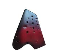 ocarina instrument 3 Tube Ceramic Ocarina Alto C Key Smoked Ocarina Advanced AC Professional Ocarinas Musical Instruments (Color : B)