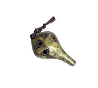ocarina instrument 4 Colors Ocarina 6 Hole Kiln Change Small Ocarina Alto C Tone Beginner Ocarina Teaching Ceramic Pendant (Color : Yellow)