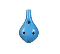 Ocarina Instrument 6 Hole Small Size Ocarina Ceramic Alto C Tone Key Glaze Chinese Tao Professional Musical Instrument For Beginner(Blue 1)