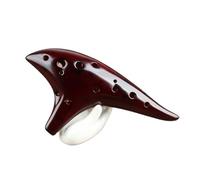 ocarina instrument Beginner's Teaching Of 12 Alto C Straw Smoked Ocarina (Color : 2)
