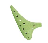 ocarina instrument C Tone Ocarina Instruments 12 Holes Handmade Ceramics Professional Musical Instruments (Color : Green)
