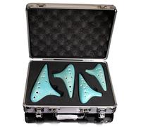 Ocarina Instrument Four-piece Set 12-hole Ocarina Smoked Crackle Hand-painted Including AC SF SG SC Twelve-hole Set(Set 3)
