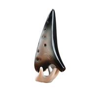ocarina instrument Gradient 12-hole Ocarina Alto C Crack Twelve-hole Ocarina National Musical Instrument Teaching Performance (Color : Black)