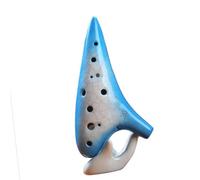 ocarina instrument Gradient 12-hole Ocarina Alto C Crack Twelve-hole Ocarina National Musical Instrument Teaching Performance (Color : Purple)