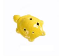 ocarina instrument Gradient Color Ocarina Ceramic 6 Hole Small Pottery Flute Alto C Tone For Beginner Teaching (Color : Yellow)