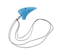 ocarina instrument Mini 6 hole alto ocarina ceramic instrument(Blue)