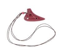 ocarina instrument Mini 6 hole alto ocarina ceramic instrument(Brown)