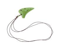 ocarina instrument Mini 6 hole alto ocarina ceramic instrument(Green)