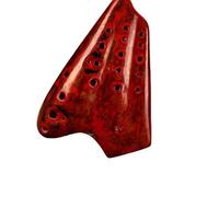 ocarina instrument Mini Ceramic Music Instruments Professional Music Instrument Lanyard Red