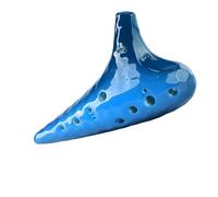 Ocarina Instrument Ocarina 12-hole Beginner Sea Wave 12-hole Ocarina SF Tune With Lanyard And Protective Bag(Blue)