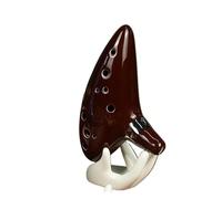 ocarina instrument Ocarina 12 hole C key ocarina musical instrument(Brown)