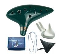 ocarina instrument Ocarina 12 hole C key ocarina musical instrument(Green)