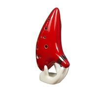 ocarina instrument Ocarina 12 hole C key ocarina musical instrument(Red)