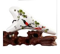 ocarina instrument Ocarina 12-hole Treble G Key Playing Ocarina Smoked Hand-painted Pattern (Color : 6)