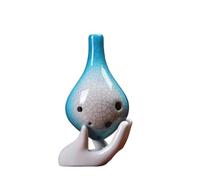 ocarina instrument Ocarina 6 Hole Alto C Key Tones Gradient Crackle Pattern Flute Glaze Ceramic Ocarina Flute Musical Instrument (Color : 1)