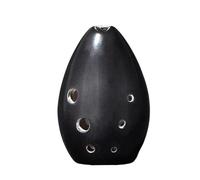 Ocarina Instrument ， Ocarina 8 Holes Ceramic Xun Flute F Key Multicolor(Black)