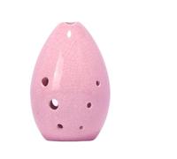 Ocarina Instrument ， Ocarina 8 Holes Ceramic Xun Flute F Key Multicolor(Pink)