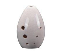 Ocarina Instrument ， Ocarina 8 Holes Ceramic Xun Flute F Key Multicolor(White)