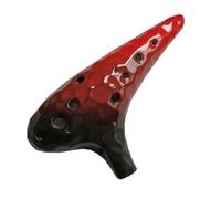 ocarina instrument Ocarina Ceramic Musical Instruments 12 Hole Professional Musique Handmade Dolomite Ocarina (Color : Crimson Alto C)