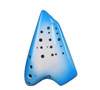 ocarina instrument Ocarina Three-tube Gradient C Key AC Ceramic Production Beginners Teaching Ethnic Musical Instrument (Color : Blue)