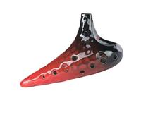 Ocarina Instrument Red-black Ceramic Ocarina Of Time 12 Holes Professional Musical Instruments And Accessories(SG)