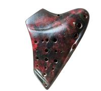 ocarina instrument Red Triple Ocarina Alto Tone C Ceramic Ocarinas Professional Musical Instrumentation Accessories