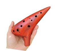 ocarina instrument Solid Wood Ocarina 12-hole Alto C-key Wooden Ocarina Musical Instrument For Beginners Teaching Red Rosewood