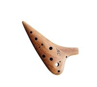 ocarina instrument Solid Wood Ocarina 12 Holes AC Tuned Alto For Beginners Durable Wood (Color : 2)