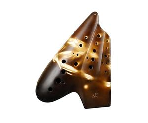 Ocarina Instrument Three-tube Popular Zebra Pattern Unglazed Ocarina AC/AF/Alto G/BC/BB Tune(AF)
