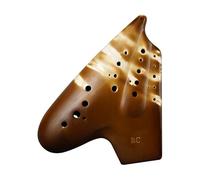 Ocarina Instrument Three-tube Popular Zebra Pattern Unglazed Ocarina AC/AF/Alto G/BC/BB Tune(BC)