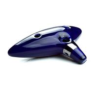Ocarina Instrument, Twelve Holes Ocarina Musical Instrument Alto Musical Instrument Classical Blue Ocarina Bright Glazed Pottery Tube Ocarina Flute (Color : B) (Color : B)