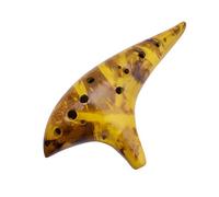 Ocarina Instrument, Twelve Holes Yellow Pottery Smoldering CeramiAlto Flute Ocarina Friends Beginner Ocarina Flute