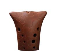 Ocarina Instrument Vintage 10 Holes Pottery Xun F Tone G TOne Double Cavity Ocarina Flute Professional Xun Music Instrument(Right G)