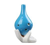 Ocarina Long Mouth Solid Ocarina Gradient Color Ceramic Handmade Beginner Ac Tone 6 Holes(1)