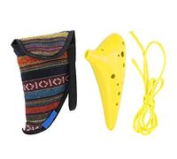 Ocarina Musical Instrument, 12 Hole C Tune ABS, Portable and Easy to Play - Comfortable Finger Hole Design, Manual Tuning, Suitable for Beginners and Professionals (Yellow)