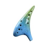 Ocarina Ocarina 12-hole Mid-tone C-tone Adult Beginner Musical Instrument AC 12-hole Glazed Flute(Yellow)