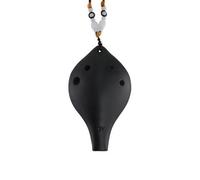 Ocarina Ocarina 6-hole Beginner 6-hole Mid-tone AC-tuned SG-tuned Black Pottery Professional Ceramic Musical Instrument(AC 2)